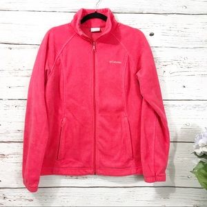 Columbia Pink Fleece Full Zip Jacket